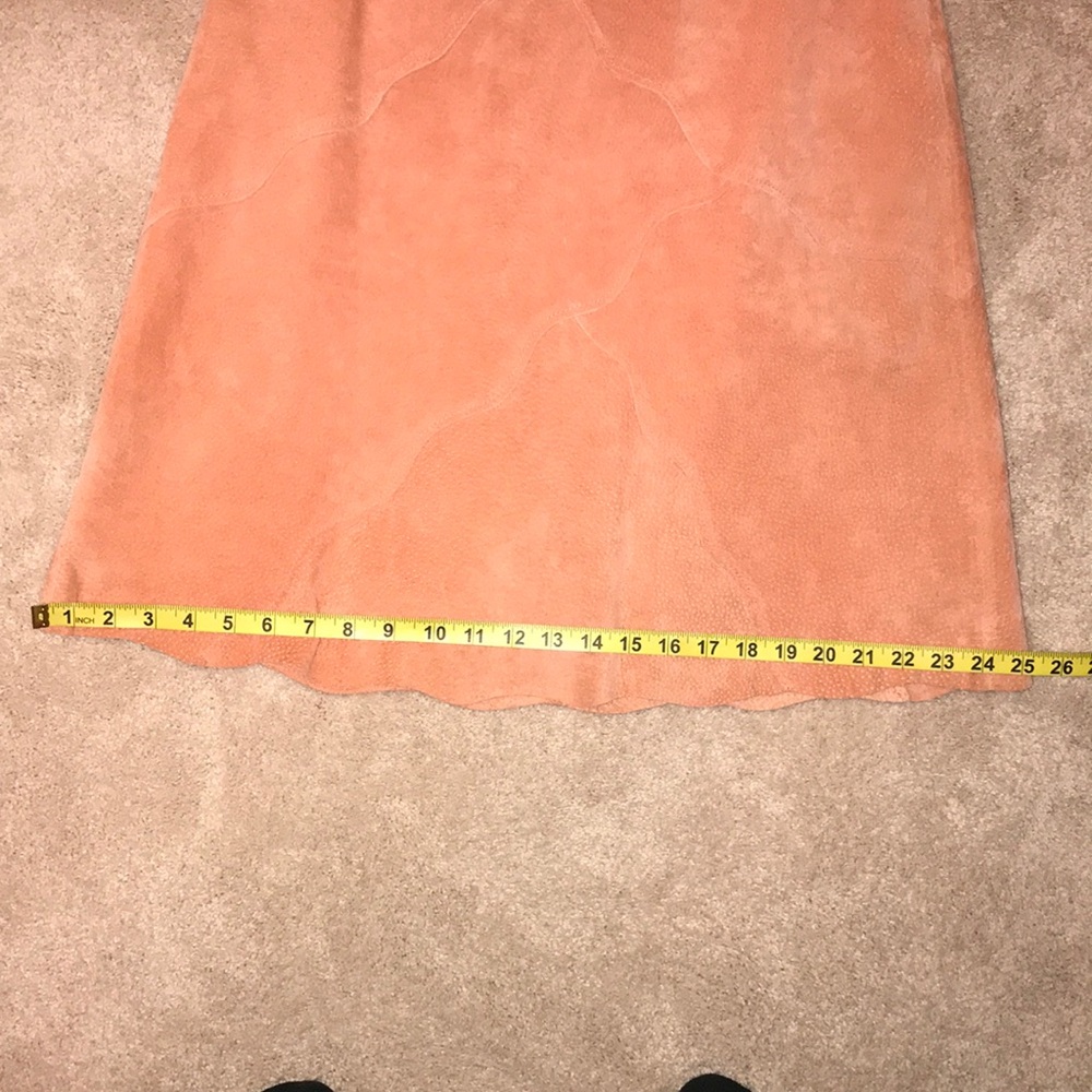 🔥😍 Peach 100% leather A line skirt - Picture 8 of 8